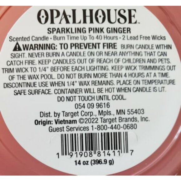 Opalhouse‎ Scented Candle Sparkling Pink Ginger I Love You Mom Gift NWT - Picture 5 of 5